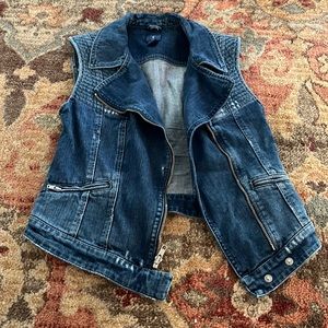 Guess zip up denim vest